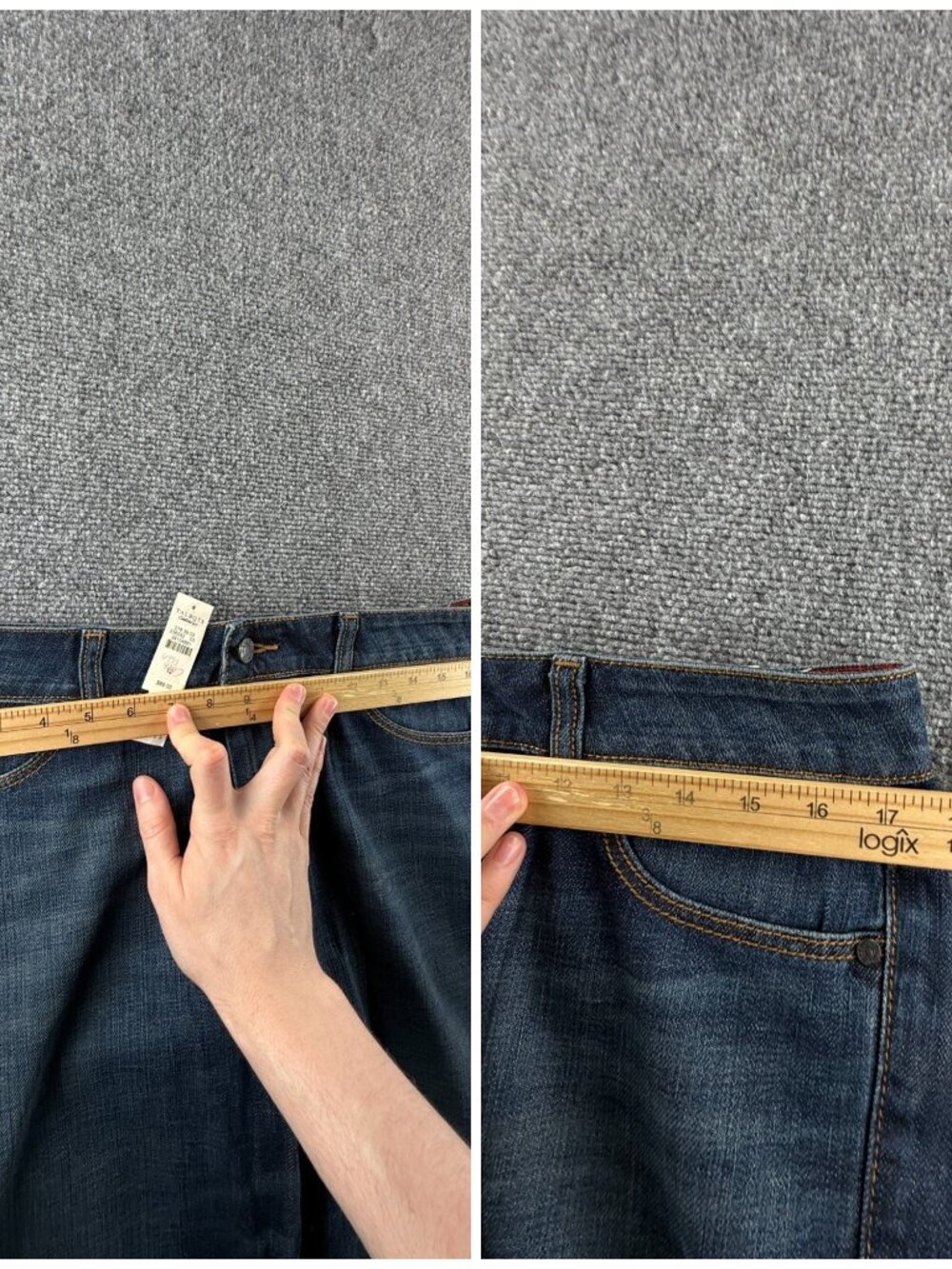 NWT Talbots Signature Straight Jeans 12/31 Dark Wash Denim Straight ACTL 34X31 - Picture 15 of 16